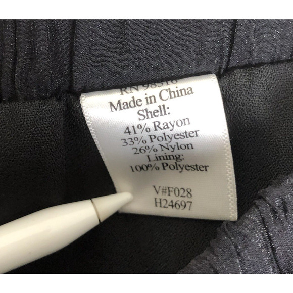 COLDWATER CREEK Midi Skirt Sz S‎ Black Sheer Layered Paisley Whimsigoth Vamp EUC - Picture 6 of 9